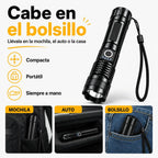 Linterna Táctica de Largo Alcance | Recargable, 5 Modos, Aluminio Reforzado [COMPRA 1 Y LLÉVATE 2]