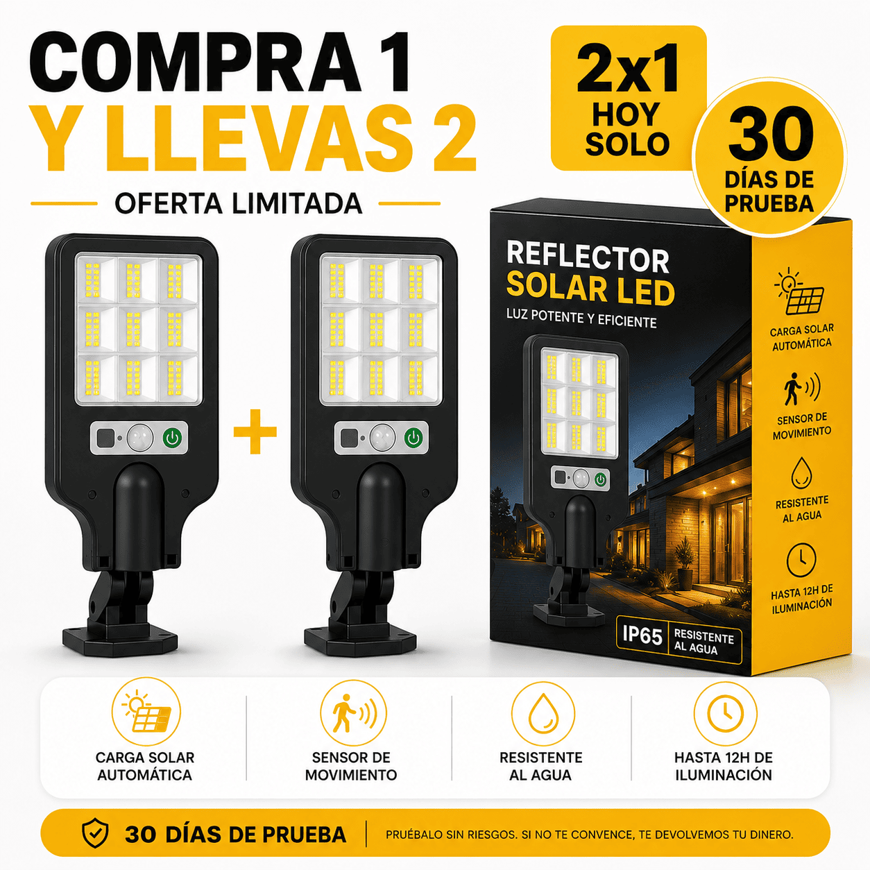 Reflector Solar LED | ¡Compra 1 y Llévate 2!