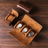 Estuche Organizador de Relojes en Cuero para Viaje
