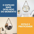 Espelho Decorativo Redondo Beady Suspenso de Parede