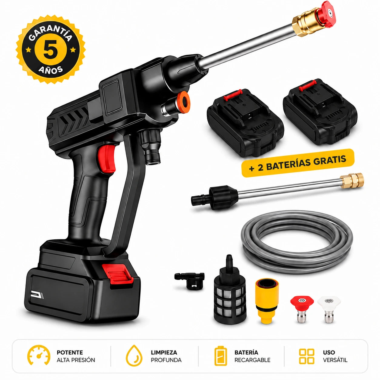 Hidrolavadora WaterJET PRO + 2 Baterías GRATIS