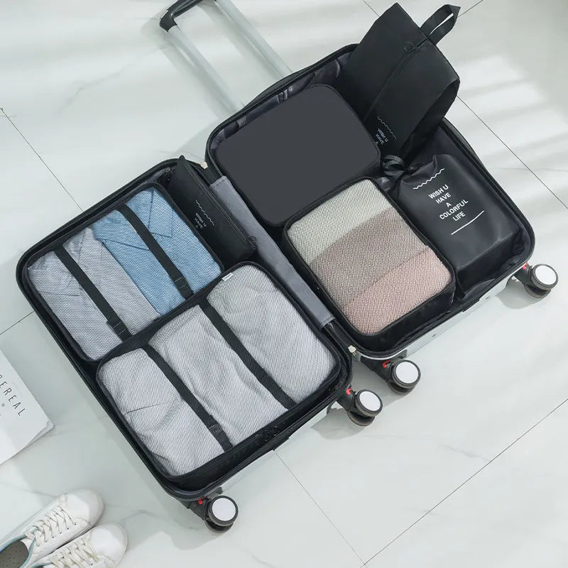 Kit Organizador De Malas Para Viagem Com 7 Peças